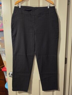 Ruby Rd. Black Pull-On Straight-Leg Pants Sz18